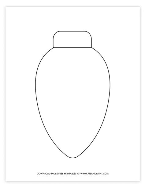 Xmas Light Bulb Template