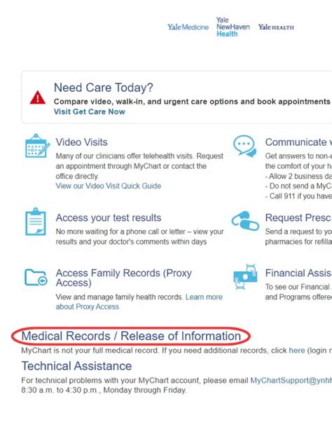 Yale Medicine My Chart