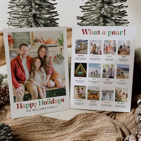 Year In Review Holiday Card Template