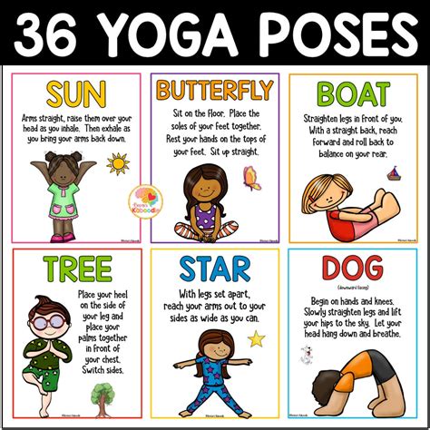 Yoga Poses For Kids Printable