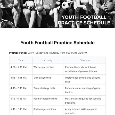 Youth Football Practice Plan Template
