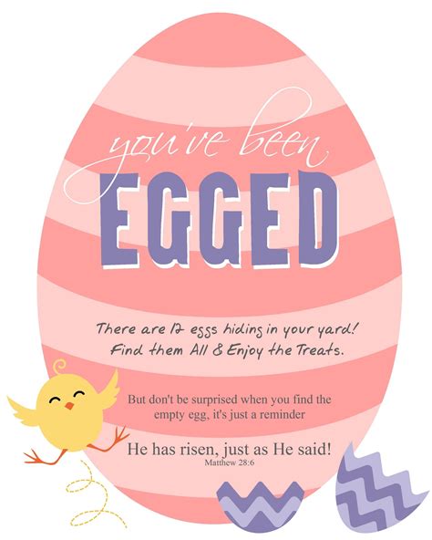 Youve Been Egged Printable