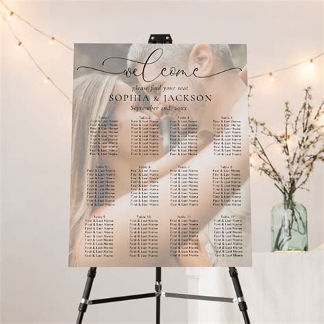 Zazzle Wedding Seating Chart
