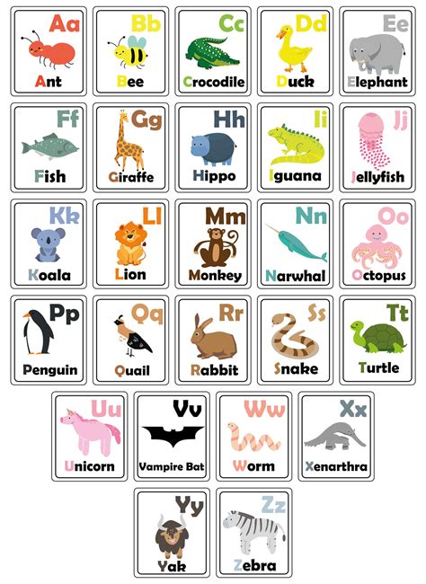 Zoo Phonics Flash Cards Free Printable