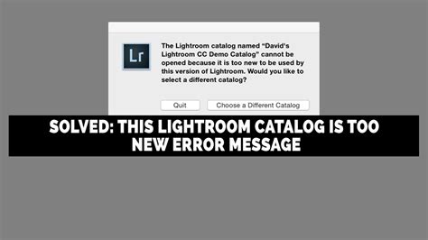 Adobe Lightroom Error In Catalog Index
