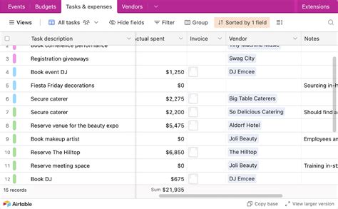 Airtable Purchase Order Template