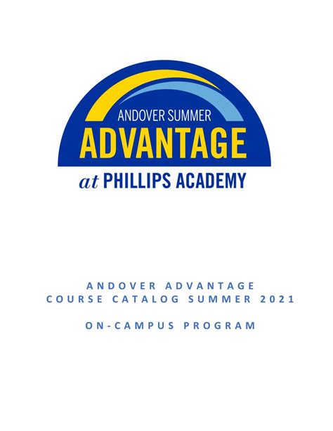Andover Summer Course Catalog