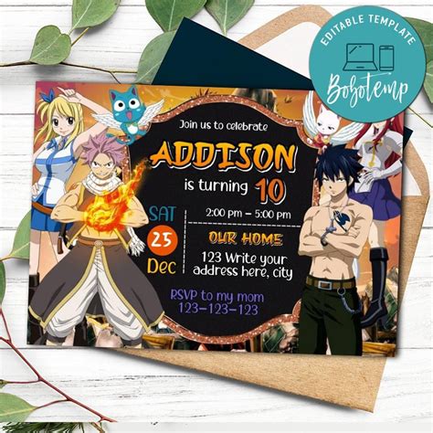 Anime Invitation Template Free