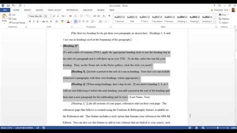 Apa Style Microsoft Word Template