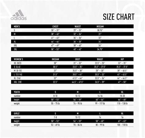 Athletic Shorts Size Chart