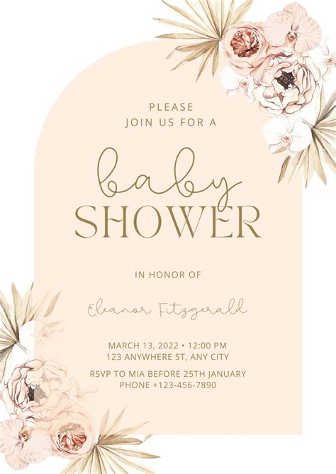 Baby Shower Invite Template