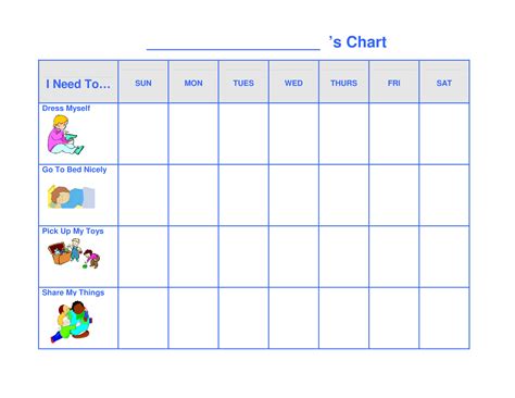 Behavior Chart For Pre K