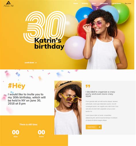 Birthday Website Template