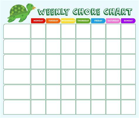 Blank Chore Chart