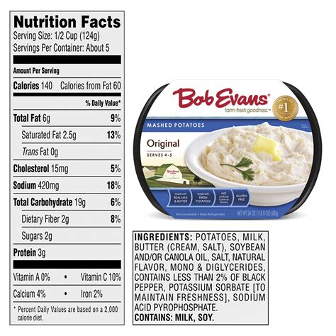 Bob Evans Calories Chart