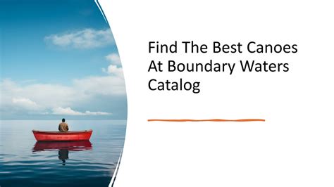 Boundary Water Catalog