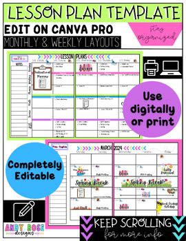 Canva Lesson Plan Template