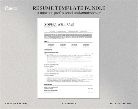 Canva Resume Templates Ats Friendly