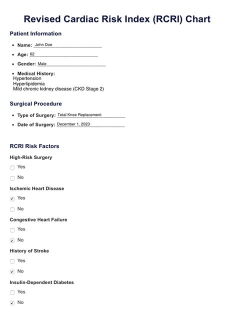Cardiac Rcri Preop Note Template