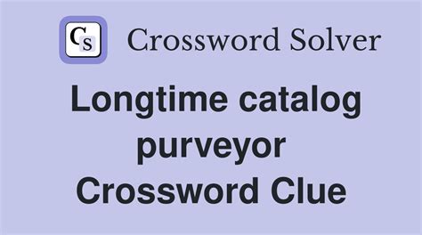 Catalog Crossword Clue