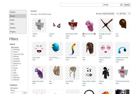 Catalog Ids Roblox