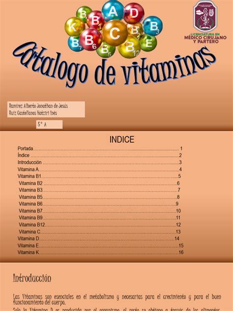 Catalogo De Vitaminas