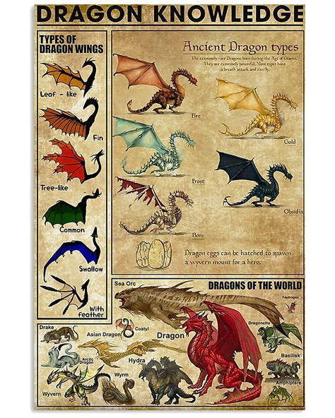 Chart Dragonology Types Of Dragons