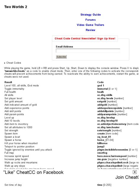Cheat Codes And Walkthroughs
