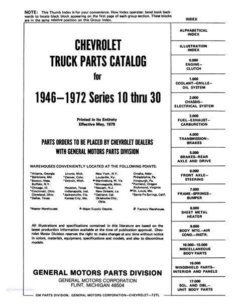 Chevrolet Part Catalog