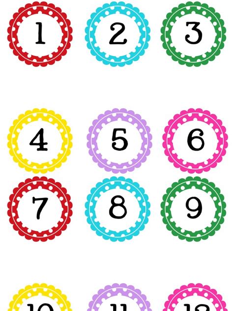 Circle Numbers Printable