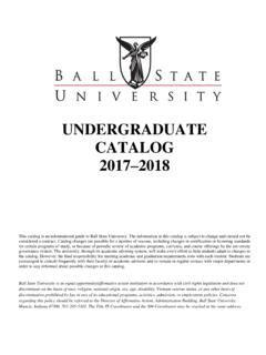 Course Catalog Bsu