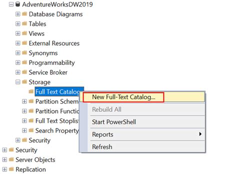 Create Fulltext Catalog If Not Exists