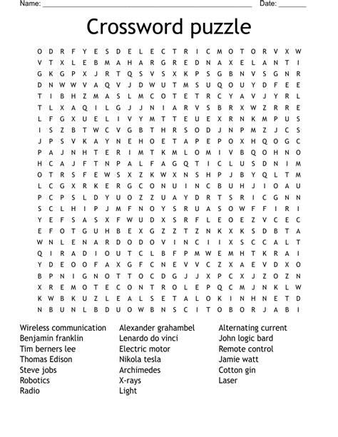 Crossword Search Puzzles Printable