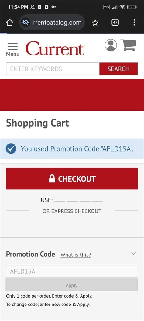 Current Catalog Promo Code