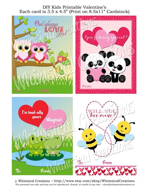 Cute Printable Valentine Cards