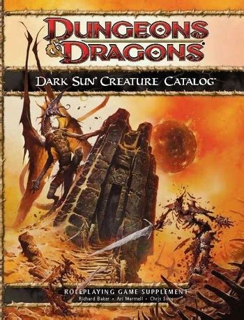 D D Dark Sun Creature Catalog