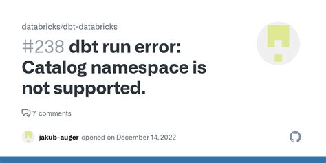 Databricks Catalog Namespace Is Not Supported