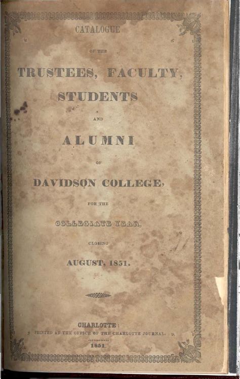 Davidson College Course Catalog