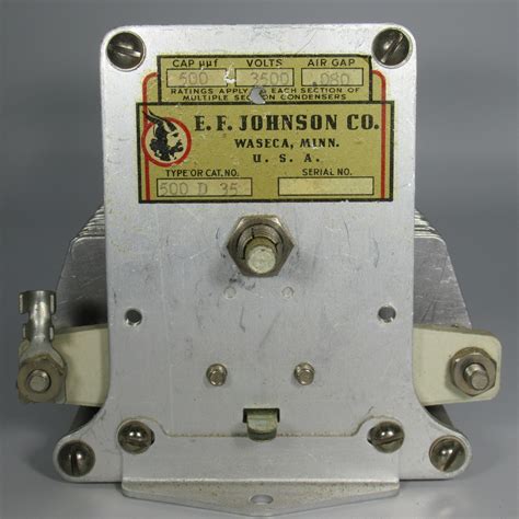 Ef Johnson Air Variable Capacitors Catalog