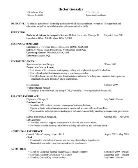 Entry Level Job Resume Template