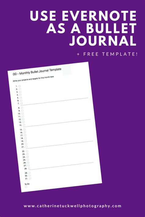 Evernote Templates Bullet Journal