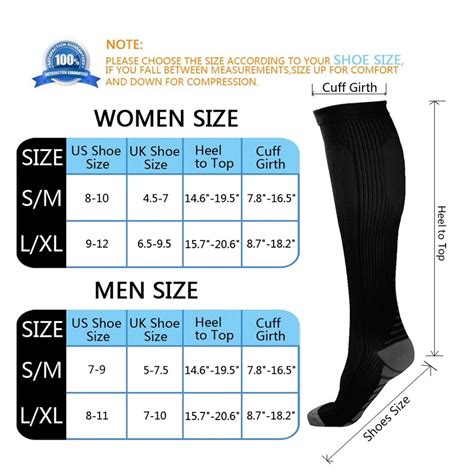 Everstride Compression Socks Size Chart