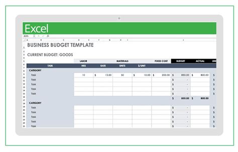 Excel Templates Budget