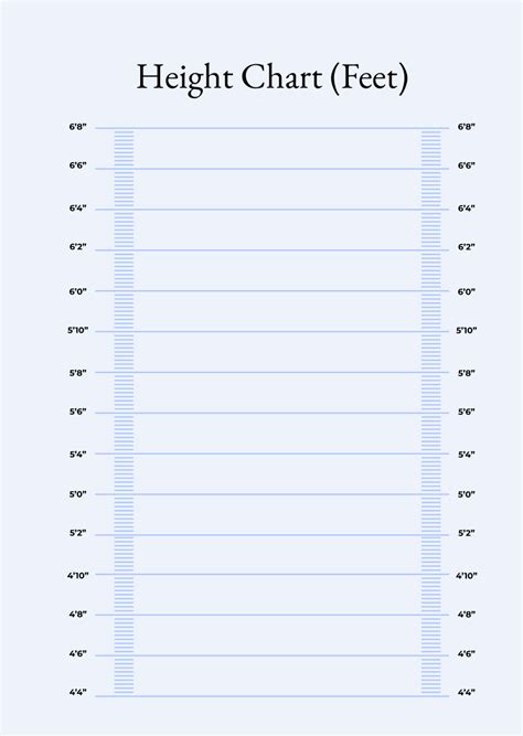 Feet Size To Height Chart