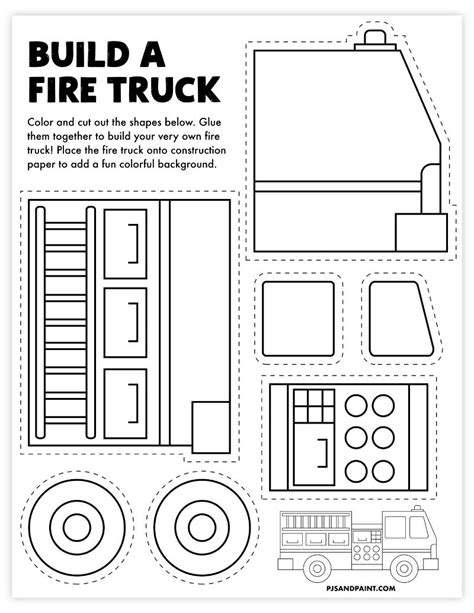Fire Engine Template For Preschool