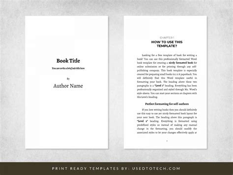 Free Book Templates