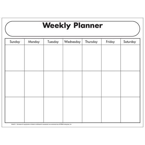Free Printable Blank Weekly Planner