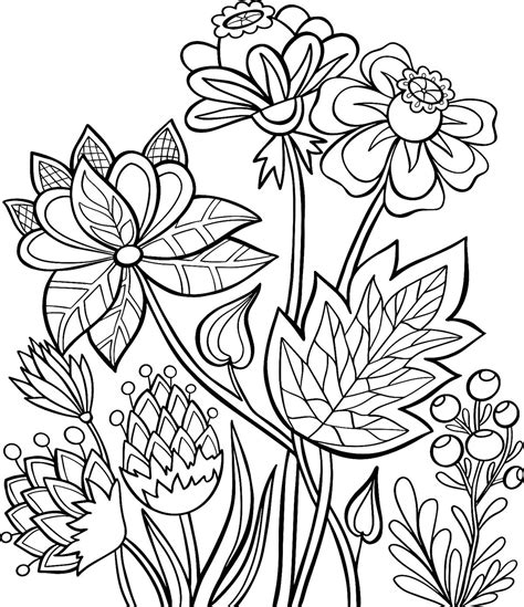 Free Printable Flower Coloring Sheets