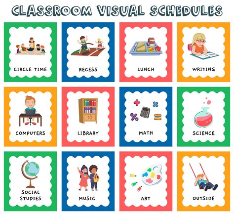 Free Printable Printable Classroom Schedule Cards