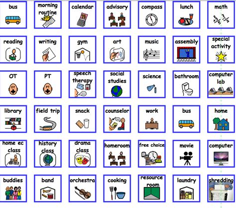 Free Printable Visual Schedule Icons